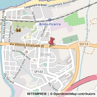 Mappa Via Vittorio Emanuele 154 , 98061, 98061, 98061 Brolo ME, Italia, 98061 Brolo, Messina (Sicilia)