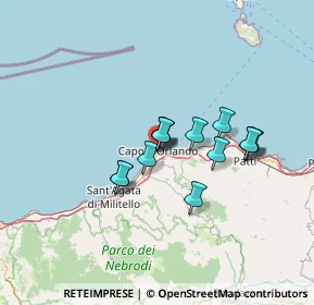 Mappa Via Elio Vittorini, 98071 Capo d'Orlando ME, Italia (10.90846)