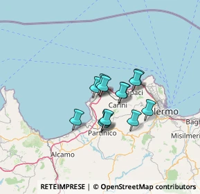 Mappa Via Archimede, 90045 Cinisi PA, Italia (9.71154)