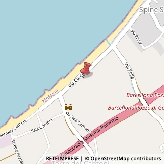 Mappa Via Spiaggia Cantoni, N° 64, 98051 Barcellona Pozzo di Gotto, Messina (Sicilia)