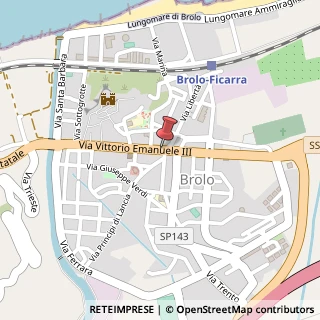 Mappa Via Vittorio Emanuele III, 103, 98061 Brolo, Messina (Sicilia)