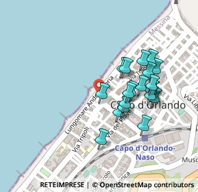 Mappa Via Tripoli ang, 98071 Capo d'Orlando ME, Italia (0.2255)