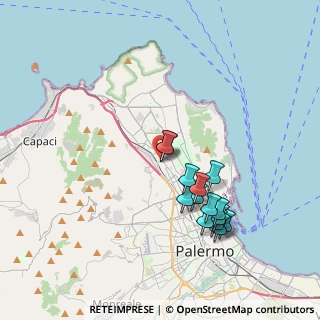 Mappa Via Giuseppe Prezzolini, 90100 Palermo PA, Italia (3.94571)