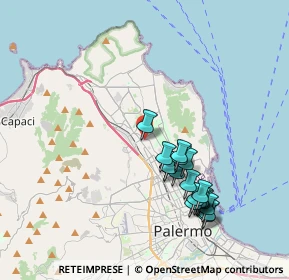 Mappa Via E. Calandra, 90146 Palermo PA, Italia (4.22444)