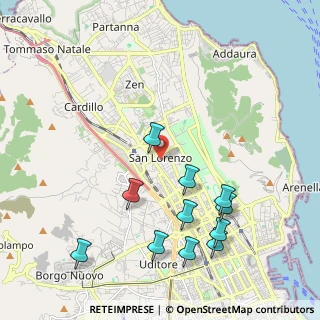 Mappa Via E. Calandra, 90146 Palermo PA, Italia (2.53818)