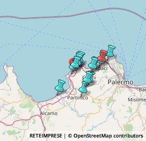 Mappa Via E. Maiorana, 90045 Cinisi PA, Italia (8.24857)