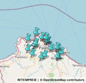 Mappa Via Enzo Biagi, 90146 Palermo PA, Italia (11.0935)