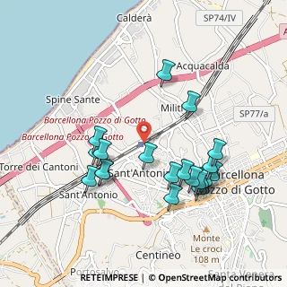 Mappa Barcellona - Castroreale, 98051 Barcellona Pozzo di Gotto ME, Italia (1.0675)