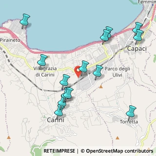 Mappa Via De Spuches, 90044 Carini PA, Italia (2.56357)