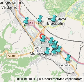 Mappa Via dell'Aceto, 52025 Montevarchi AR, Italia (1.63636)