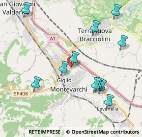 Mappa Via dell'Aceto, 52025 Montevarchi AR, Italia (2.28091)