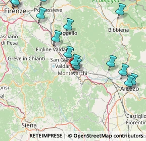 Mappa Via dell'Aceto, 52025 Montevarchi AR, Italia (20.53357)