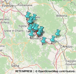 Mappa Via dell'Aceto, 52025 Montevarchi AR, Italia (8.25353)