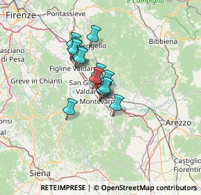 Mappa Via dell'Aceto, 52025 Montevarchi AR, Italia (8.85467)