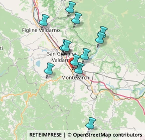 Mappa 52024 Montevarchi AR, Italia (6.51615)
