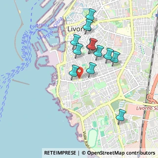 Mappa Via Montebello, 57126 Livorno LI, Italia (0.86917)