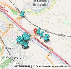 Mappa Via delle Ville, 52025 Montevarchi AR, Italia (0.851)