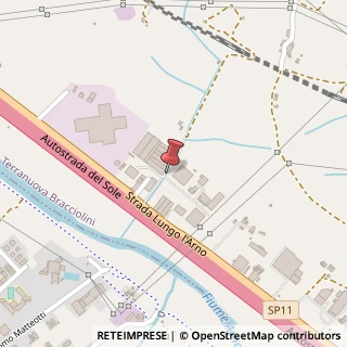 Mappa Seconda Strada Lungarno, 130, 52028 Terranuova Bracciolini, Arezzo (Toscana)