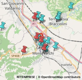Mappa Via della Farnia, 52025 Montevarchi AR, Italia (1.699)