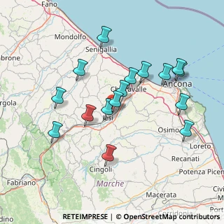 Mappa Via Fernando Santi, 60035 Jesi AN, Italia (14.93688)