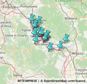 Mappa Via Nino Rota, 52025 Montevarchi AR, Italia (8.12941)