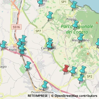 Mappa Via San Francesco, 60021 Camerano AN, Italia (2.998)