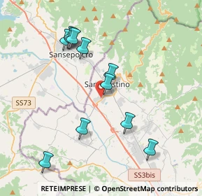 Mappa Via Citernese Aretina, 06016 San Giustino PG, Italia (4.04091)