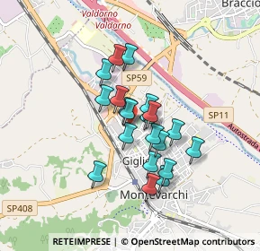 Mappa Via Massimiliano Soldani, 52025 Montevarchi AR, Italia (0.652)