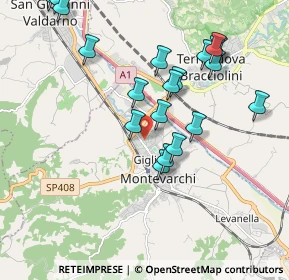 Mappa Via Massimiliano Soldani, 52025 Montevarchi AR, Italia (2.106)