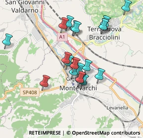 Mappa Via Massimiliano Soldani, 52025 Montevarchi AR, Italia (1.699)