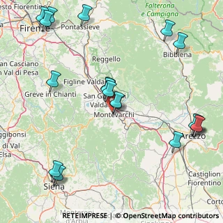 Mappa Via Fratelli Cervi, 52025 Montevarchi AR, Italia (22.08)