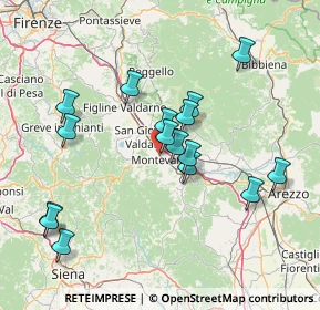 Mappa Via Ammiraglio Burzagli, 52025 Montevarchi AR, Italia (14.93875)