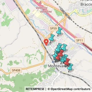 Mappa Via Fratelli Cervi, 52025 Montevarchi AR, Italia (0.94375)