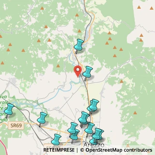 Mappa Via del Castelluccio, 52010 Capolona AR, Italia (6.33933)