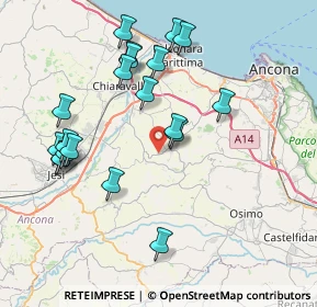 Mappa Via Giulio Bevilacqua, 60020 Agugliano AN, Italia (8.3435)