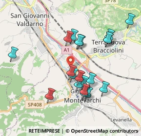 Mappa Via Giulio Natta, 52025 Montevarchi AR, Italia (1.854)