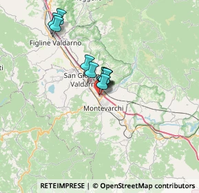 Mappa Via Giulio Natta, 52025 Montevarchi AR, Italia (4.55818)