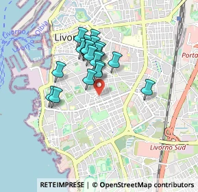 Mappa Via Aristide Nardini Despotti Mospignotti, 57125 Livorno LI, Italia (0.708)