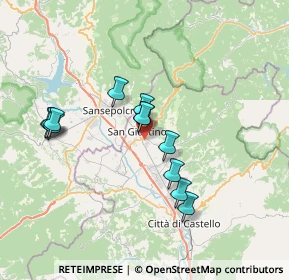 Mappa 06016 San Giustino PG, Italia (6.6375)