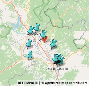 Mappa 06016 San Giustino PG, Italia (7.20235)