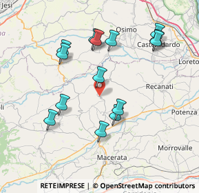 Mappa SP 361 Septempedana, 62010 Montefano MC, Italia (7.82214)