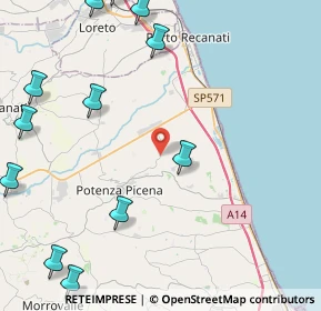 Mappa SP S. Girio, 62018 Potenza Picena MC, Italia (6.32167)