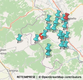 Mappa Via Castiglionese, 06012 Città di Castello PG, Italia (7.19444)