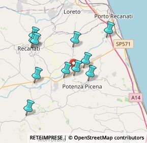 Mappa SS Helvia Recina, 62018 Potenza Picena MC, Italia (3.63727)