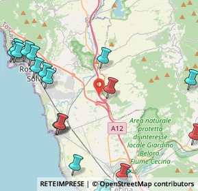 Mappa A12 Genova - Roma, 56040 Castellina Marittima PI, Italia (6.12)