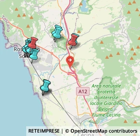 Mappa A12 Genova - Roma, 56040 Castellina Marittima PI, Italia (4.46111)