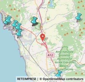Mappa A12 Genova - Roma, 56040 Castellina Marittima PI, Italia (5.90182)
