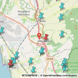 Mappa A12 Genova - Roma, 56040 Castellina Marittima PI, Italia (3.674)