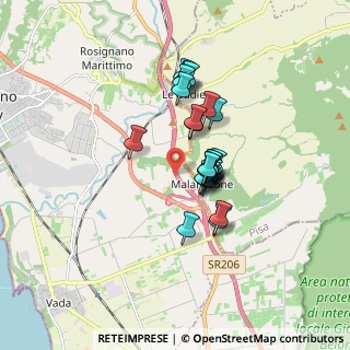 Mappa A12 Genova - Roma, 56040 Castellina Marittima PI, Italia (1.2444)