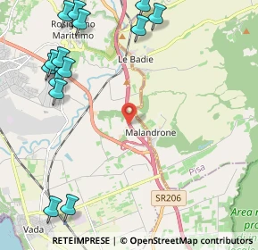 Mappa A12 Genova - Roma, 56040 Castellina Marittima PI, Italia (3.055)